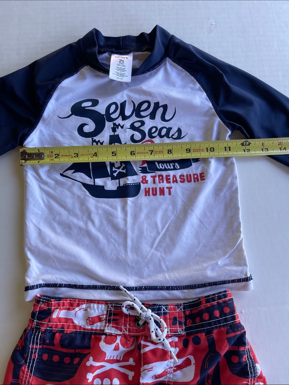 Carter's Navy & Red Pirate Rash Guard Set - Picture 9 of 9